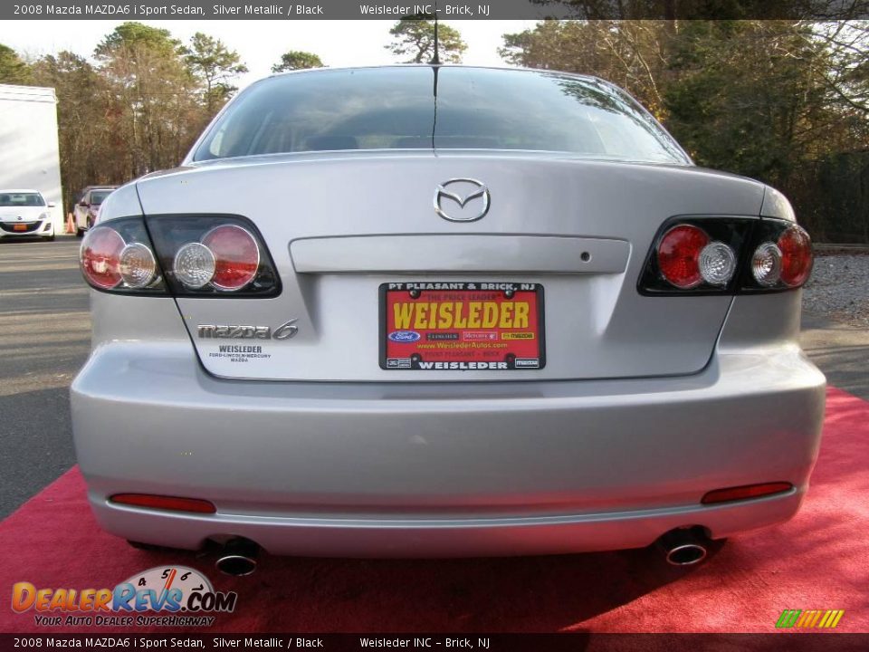 2008 Mazda MAZDA6 i Sport Sedan Silver Metallic / Black Photo #8