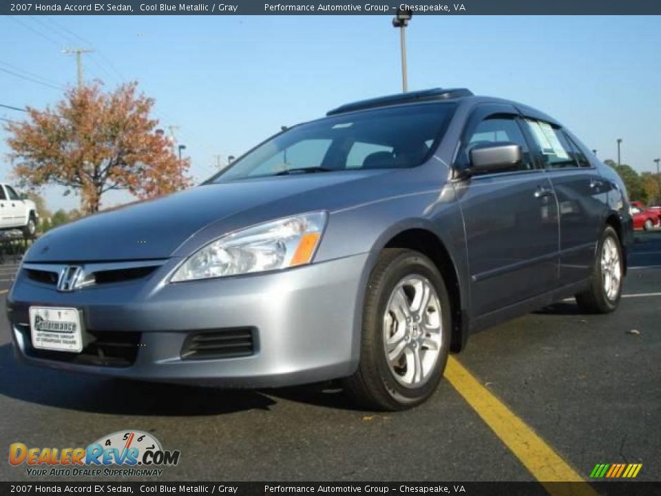 2007 Honda Accord EX Sedan Cool Blue Metallic / Gray Photo #1