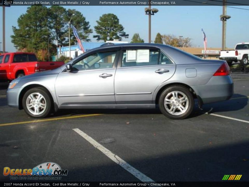 2007 Honda Accord EX Sedan Cool Blue Metallic / Gray Photo #2