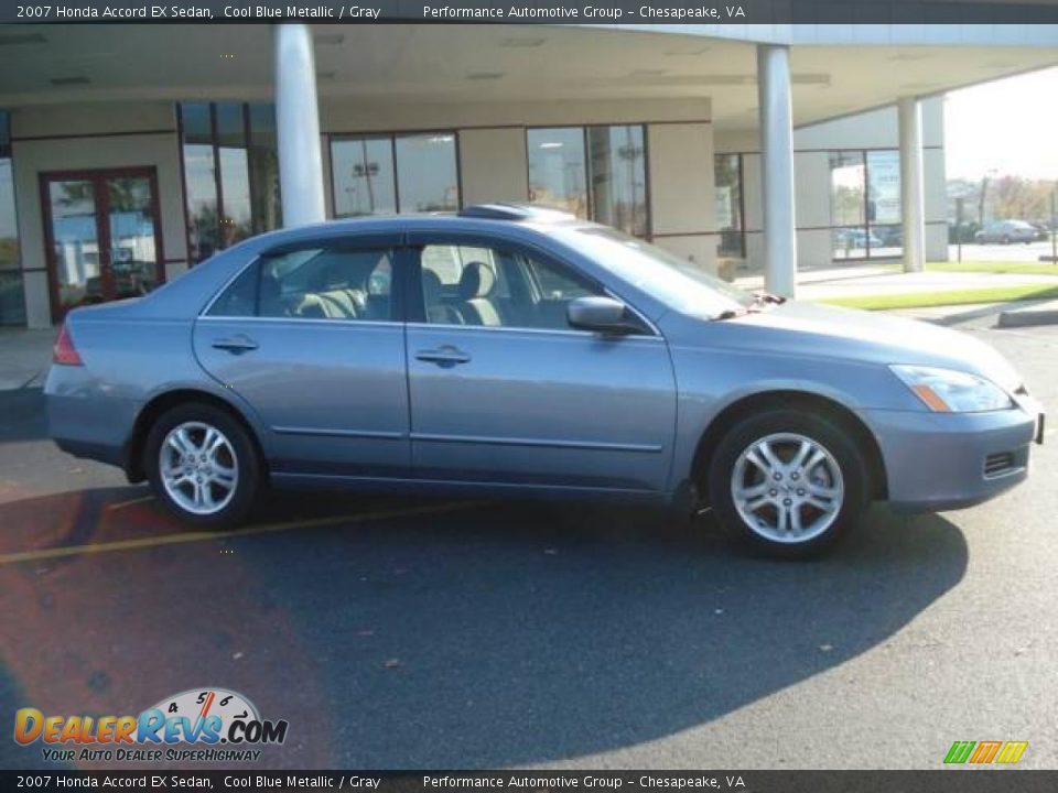 2007 Honda Accord EX Sedan Cool Blue Metallic / Gray Photo #5