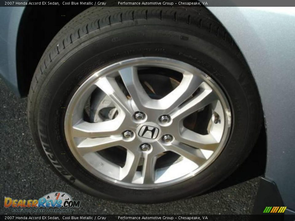 2007 Honda Accord EX Sedan Cool Blue Metallic / Gray Photo #22