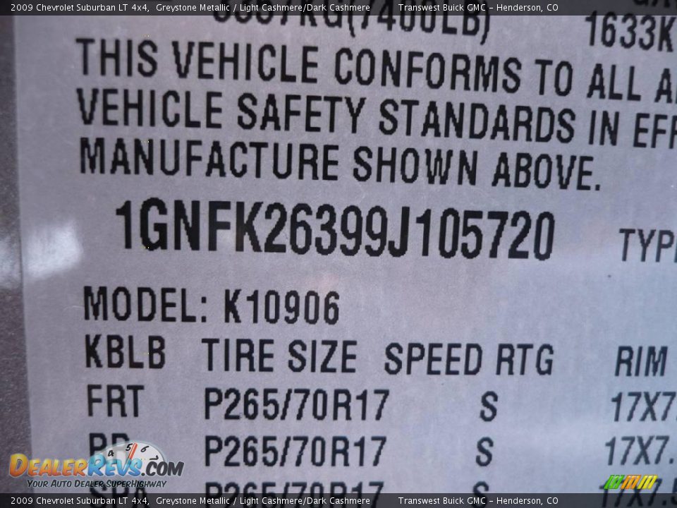 2009 Chevrolet Suburban LT 4x4 Greystone Metallic / Light Cashmere/Dark Cashmere Photo #35