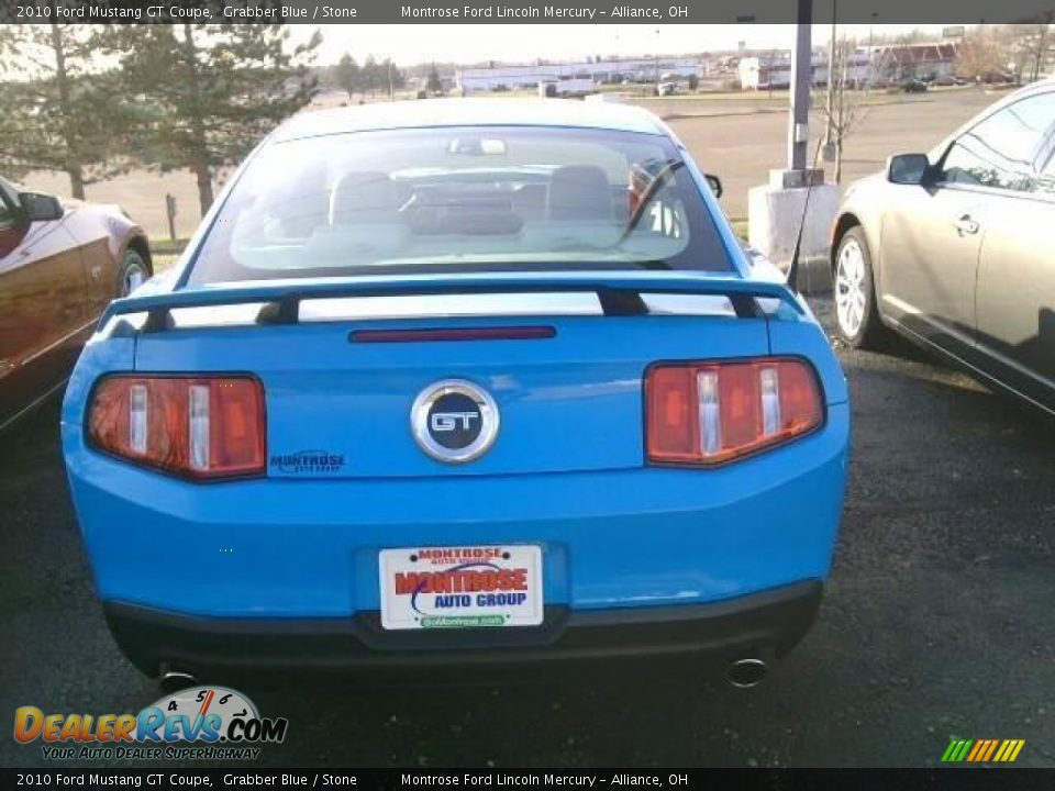2010 Ford Mustang GT Coupe Grabber Blue / Stone Photo #2