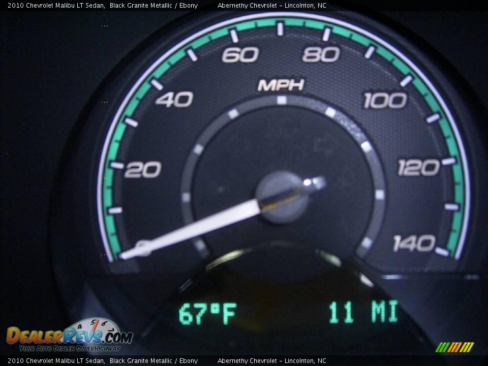 2010 Chevrolet Malibu LT Sedan Black Granite Metallic / Ebony Photo #25
