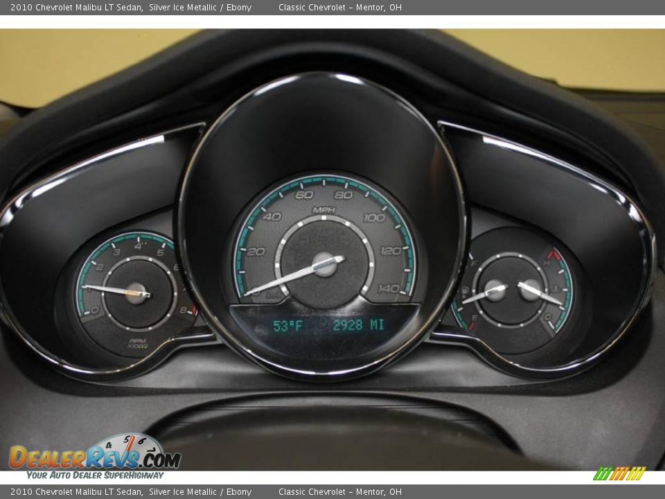 2010 Chevrolet Malibu LT Sedan Silver Ice Metallic / Ebony Photo #11