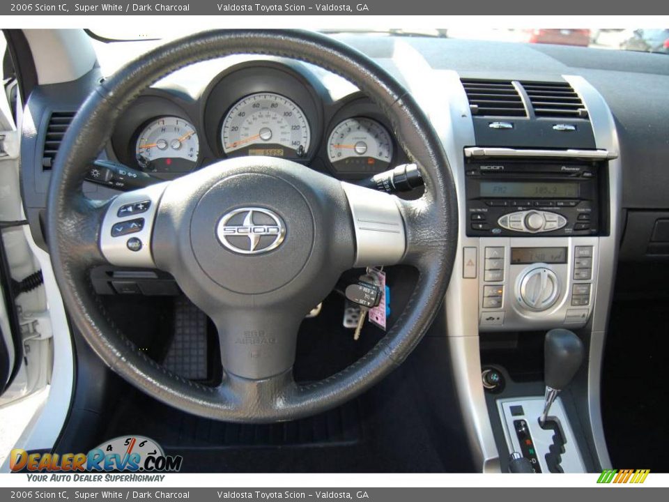 2006 Scion tC Super White / Dark Charcoal Photo #13