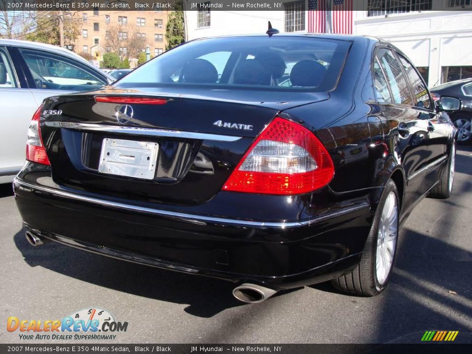 2007 Mercedes-Benz E 350 4Matic Sedan Black / Black Photo #3