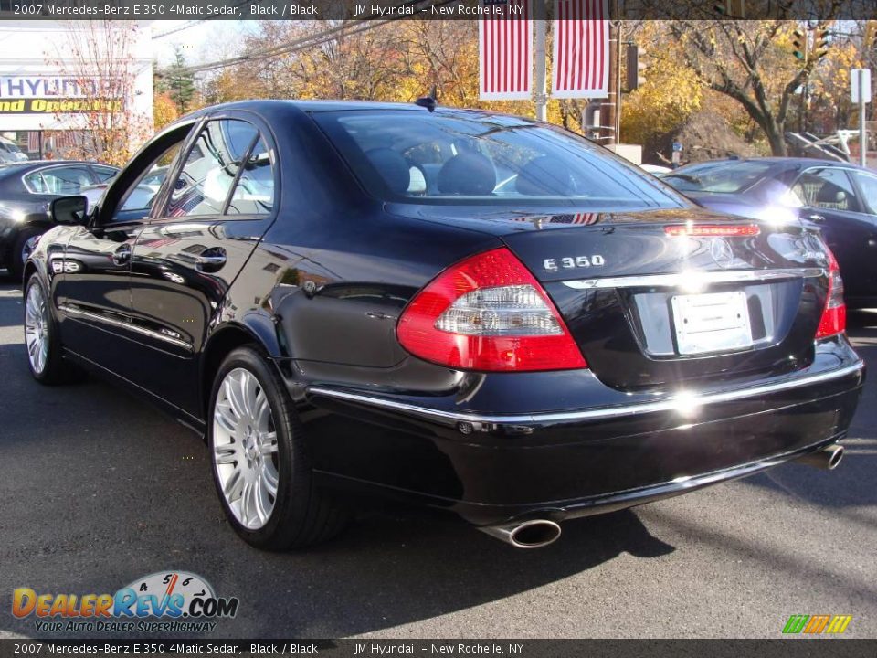 2007 Mercedes-Benz E 350 4Matic Sedan Black / Black Photo #5