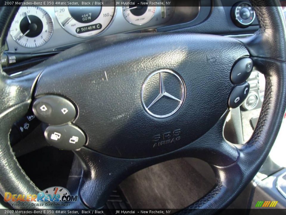 2007 Mercedes-Benz E 350 4Matic Sedan Black / Black Photo #22