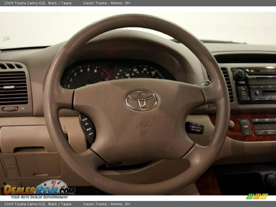 2004 Toyota Camry XLE Black / Taupe Photo #12