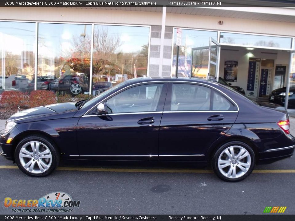 2008 Mercedes-Benz C 300 4Matic Luxury Capri Blue Metallic / Savanna/Cashmere Photo #2