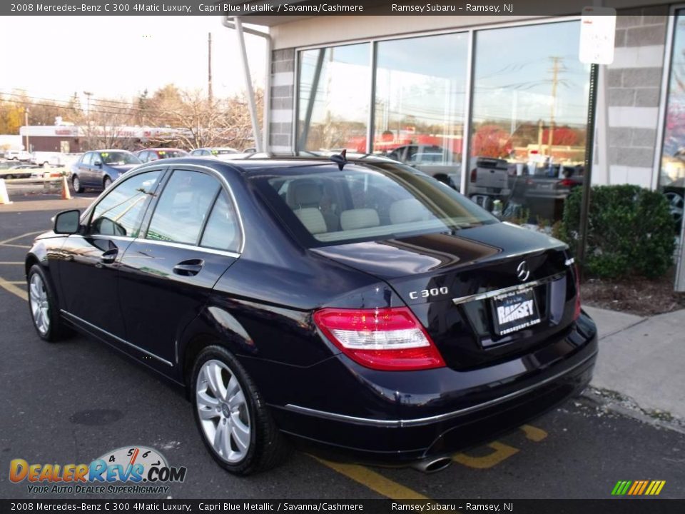 2008 Mercedes-Benz C 300 4Matic Luxury Capri Blue Metallic / Savanna/Cashmere Photo #3