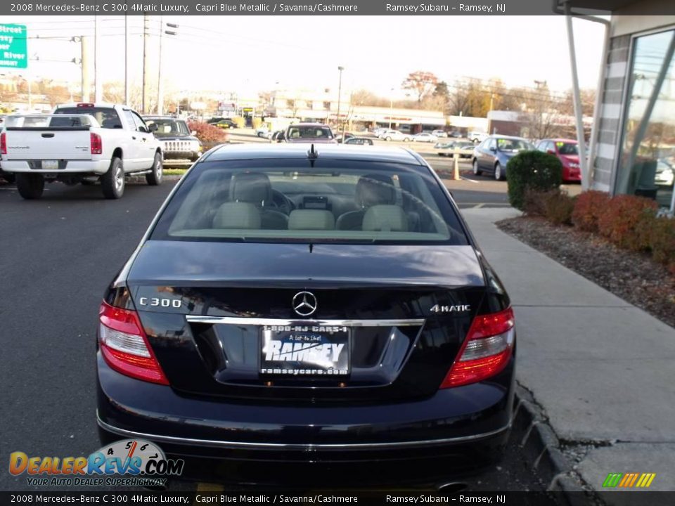 2008 Mercedes-Benz C 300 4Matic Luxury Capri Blue Metallic / Savanna/Cashmere Photo #4