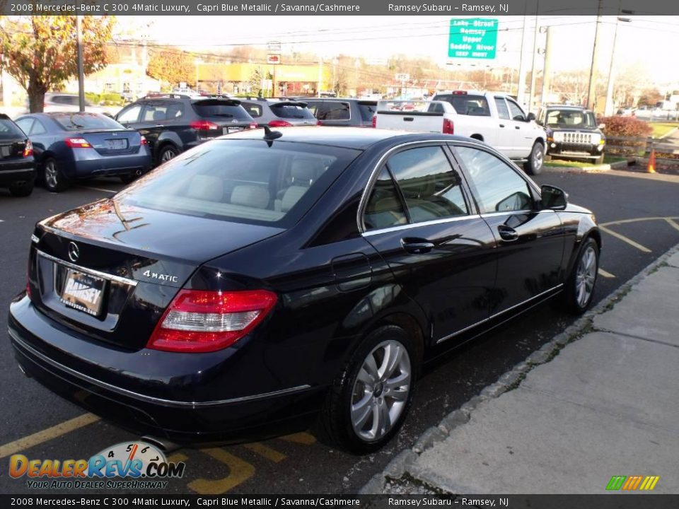 2008 Mercedes-Benz C 300 4Matic Luxury Capri Blue Metallic / Savanna/Cashmere Photo #5