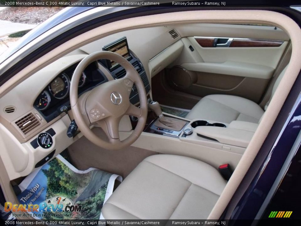 2008 Mercedes-Benz C 300 4Matic Luxury Capri Blue Metallic / Savanna/Cashmere Photo #8