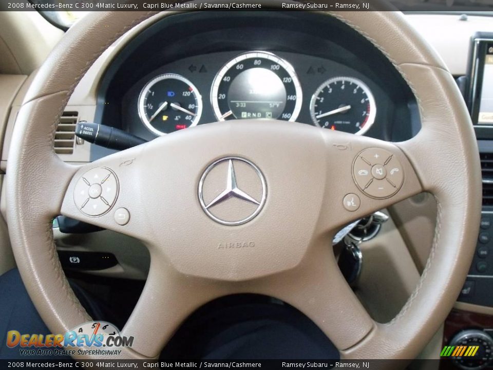 2008 Mercedes-Benz C 300 4Matic Luxury Capri Blue Metallic / Savanna/Cashmere Photo #14