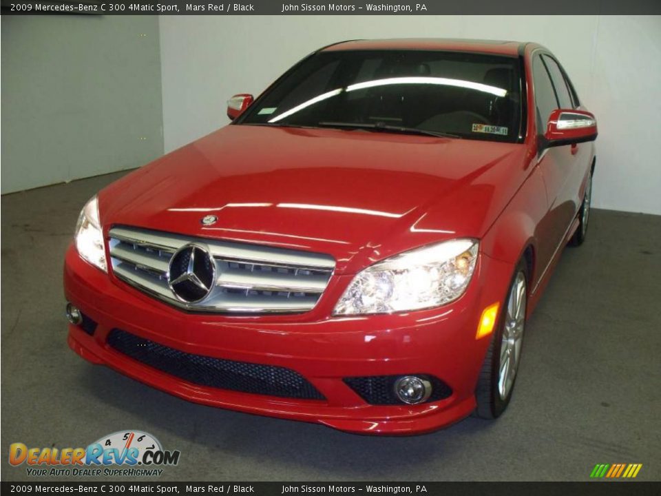 2009 Mercedes-Benz C 300 4Matic Sport Mars Red / Black Photo #1
