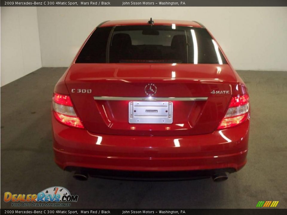 2009 Mercedes-Benz C 300 4Matic Sport Mars Red / Black Photo #7