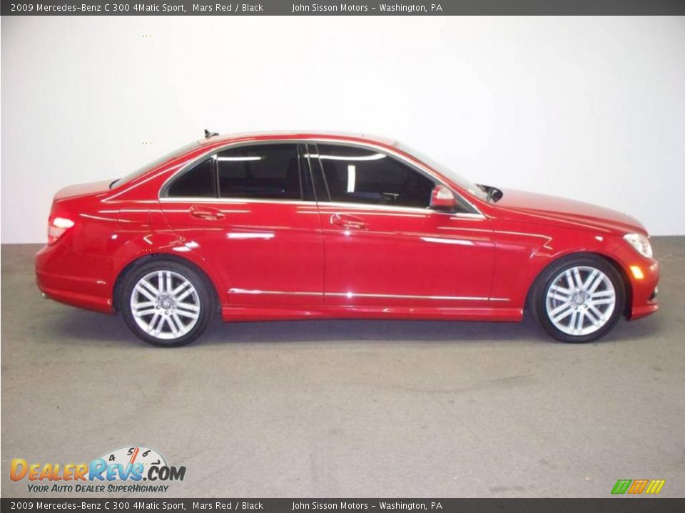2009 Mercedes-Benz C 300 4Matic Sport Mars Red / Black Photo #9