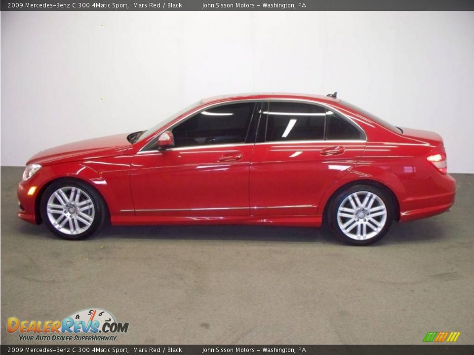 2009 Mercedes-Benz C 300 4Matic Sport Mars Red / Black Photo #10