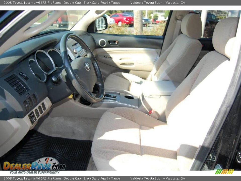 2008 Toyota Tacoma V6 SR5 PreRunner Double Cab Black Sand Pearl / Taupe Photo #11