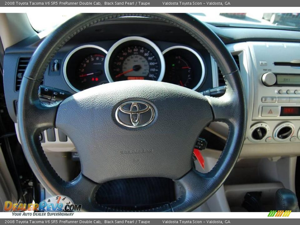 2008 Toyota Tacoma V6 SR5 PreRunner Double Cab Black Sand Pearl / Taupe Photo #13