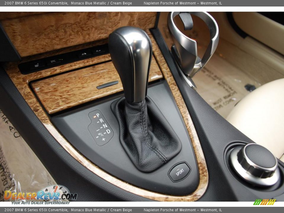 2007 BMW 6 Series 650i Convertible Monaco Blue Metallic / Cream Beige Photo #11