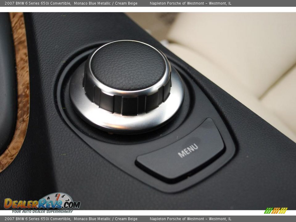 2007 BMW 6 Series 650i Convertible Monaco Blue Metallic / Cream Beige Photo #12
