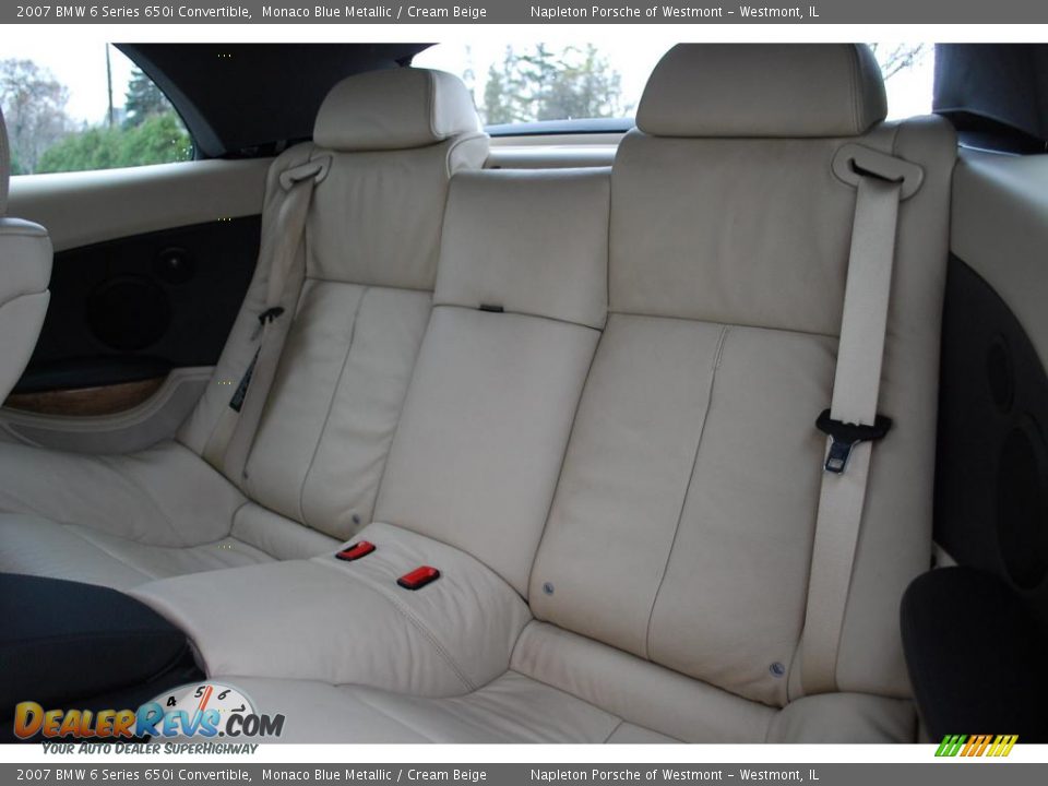 2007 BMW 6 Series 650i Convertible Monaco Blue Metallic / Cream Beige Photo #17
