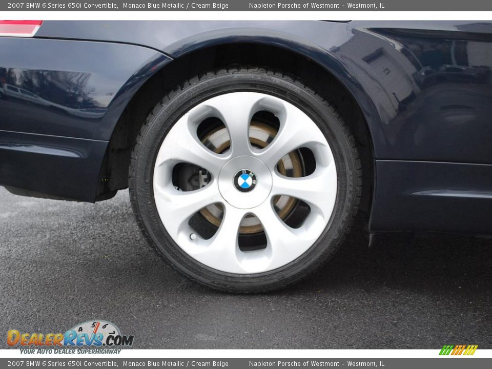 2007 BMW 6 Series 650i Convertible Monaco Blue Metallic / Cream Beige Photo #18