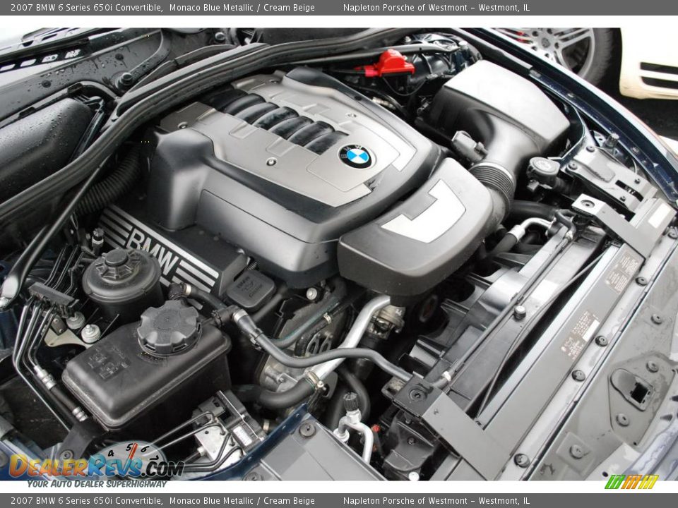 2007 BMW 6 Series 650i Convertible Monaco Blue Metallic / Cream Beige Photo #19