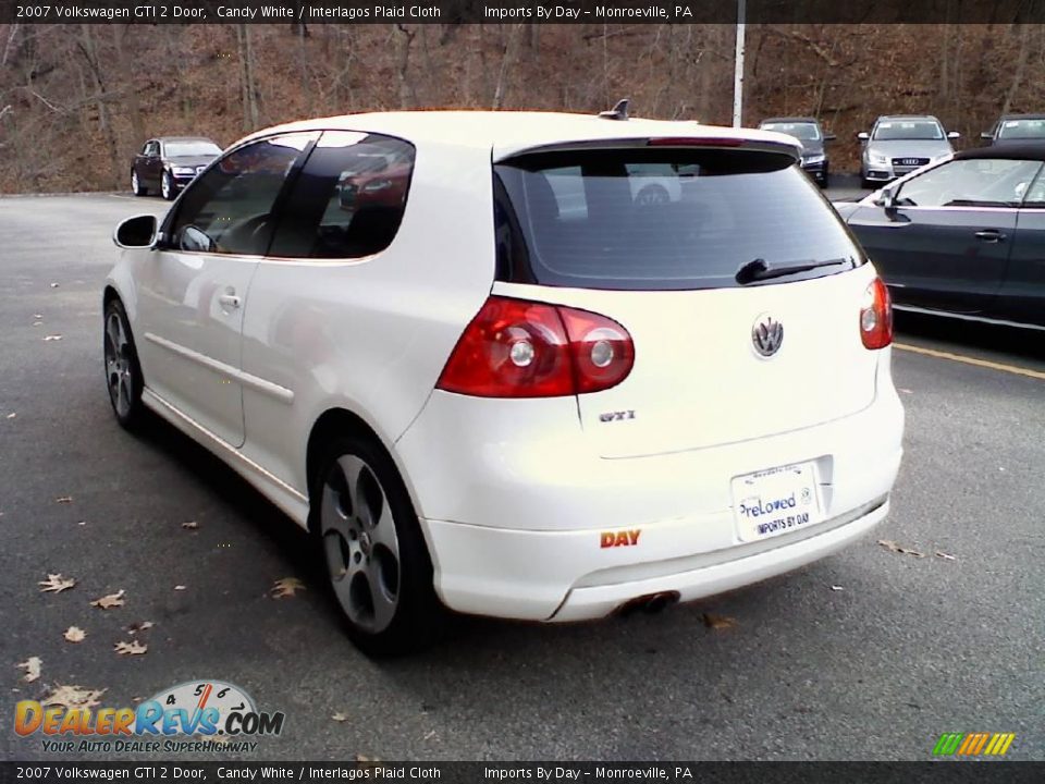 2007 Volkswagen GTI 2 Door Candy White / Interlagos Plaid Cloth Photo #5
