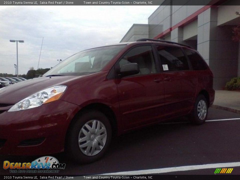 2010 Toyota Sienna LE Salsa Red Pearl / Stone Photo #3