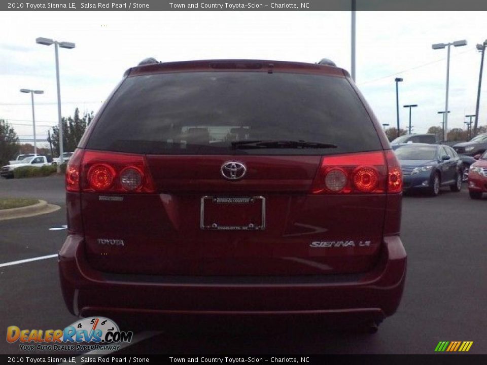 2010 Toyota Sienna LE Salsa Red Pearl / Stone Photo #4