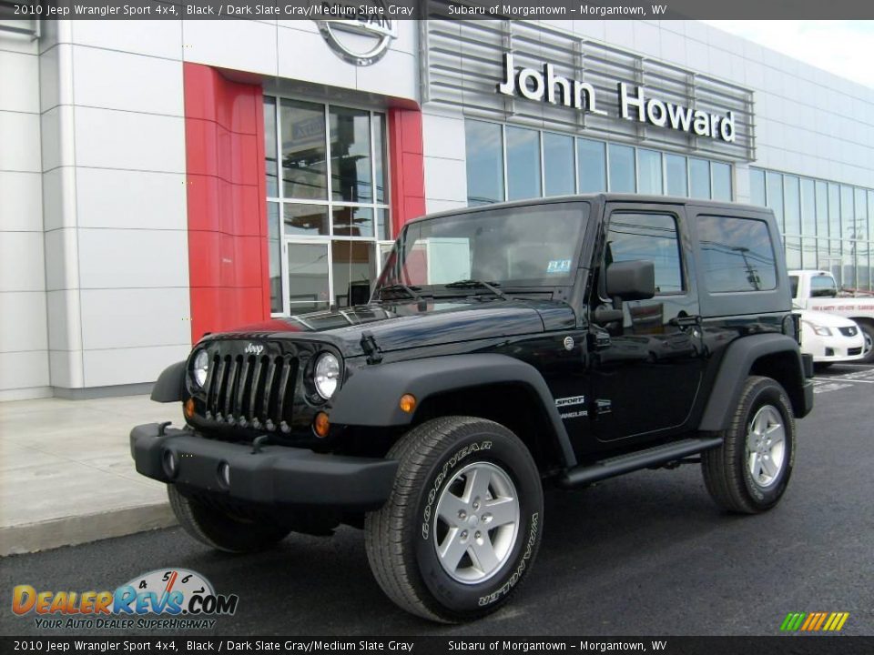 2010 Jeep Wrangler Sport 4x4 Black / Dark Slate Gray/Medium Slate Gray Photo #1