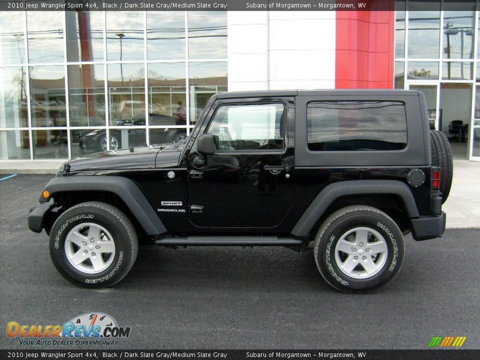 2010 Jeep Wrangler Sport 4x4 Black / Dark Slate Gray/Medium Slate Gray Photo #2