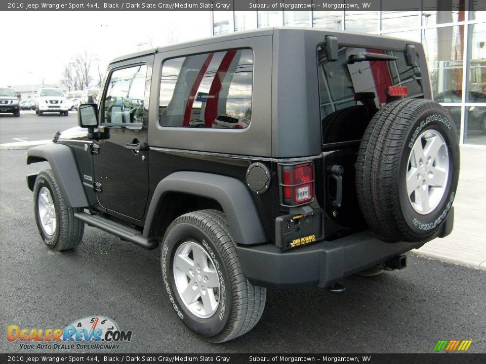 2010 Jeep Wrangler Sport 4x4 Black / Dark Slate Gray/Medium Slate Gray Photo #3