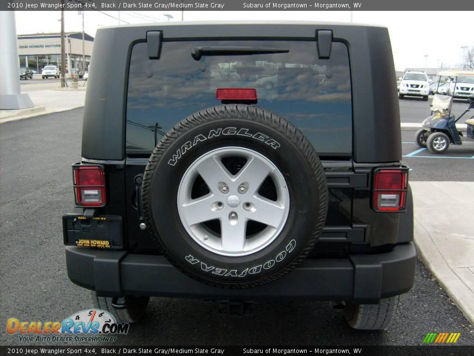 2010 Jeep Wrangler Sport 4x4 Black / Dark Slate Gray/Medium Slate Gray Photo #4