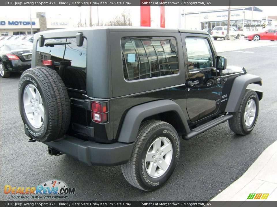 2010 Jeep Wrangler Sport 4x4 Black / Dark Slate Gray/Medium Slate Gray Photo #5