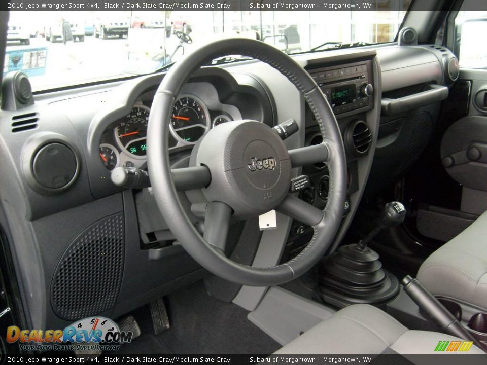 2010 Jeep Wrangler Sport 4x4 Black / Dark Slate Gray/Medium Slate Gray Photo #11