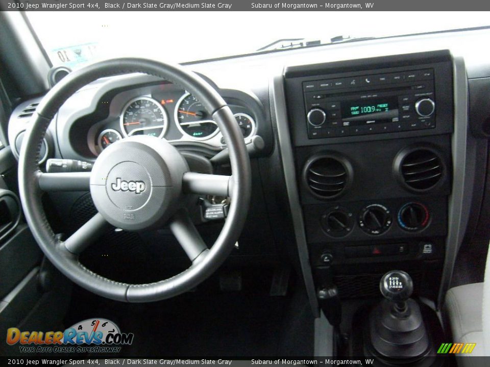 2010 Jeep Wrangler Sport 4x4 Black / Dark Slate Gray/Medium Slate Gray Photo #13
