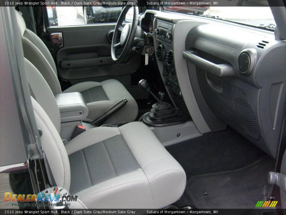 2010 Jeep Wrangler Sport 4x4 Black / Dark Slate Gray/Medium Slate Gray Photo #15