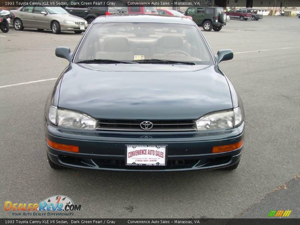 1993 Toyota Camry XLE V6 Sedan Dark Green Pearl / Gray Photo #6