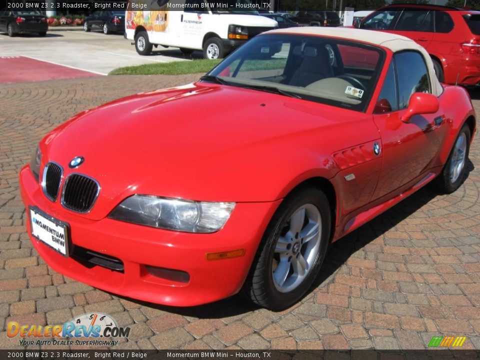 2000 BMW Z3 2.3 Roadster Bright Red / Beige Photo #3