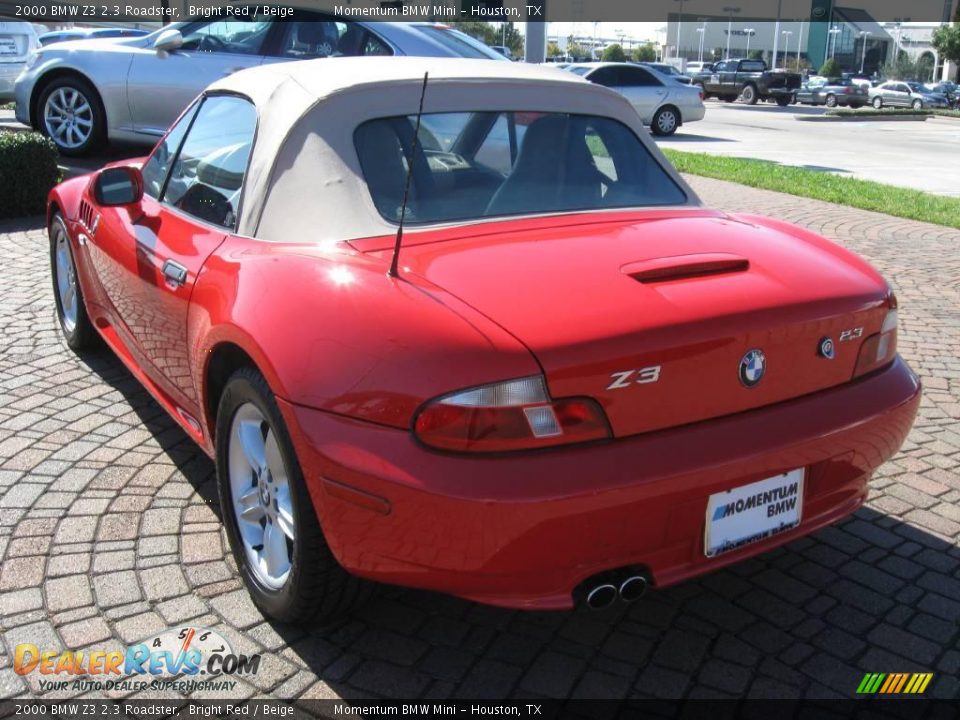 2000 BMW Z3 2.3 Roadster Bright Red / Beige Photo #5