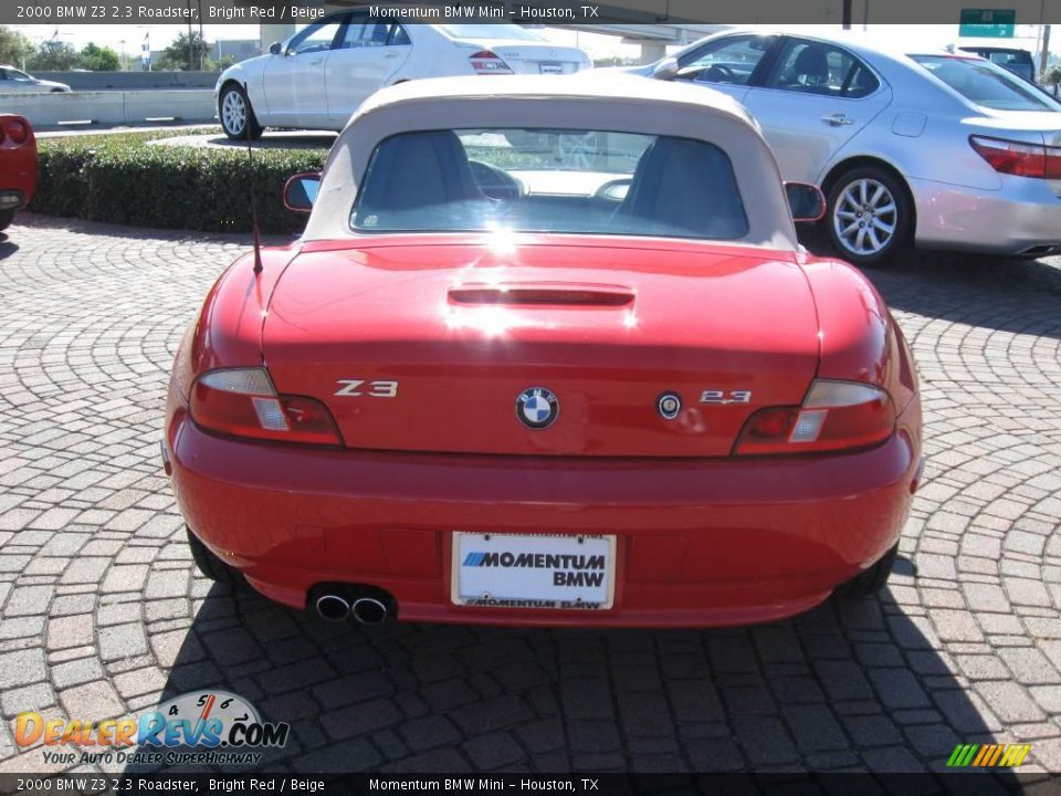 2000 BMW Z3 2.3 Roadster Bright Red / Beige Photo #6