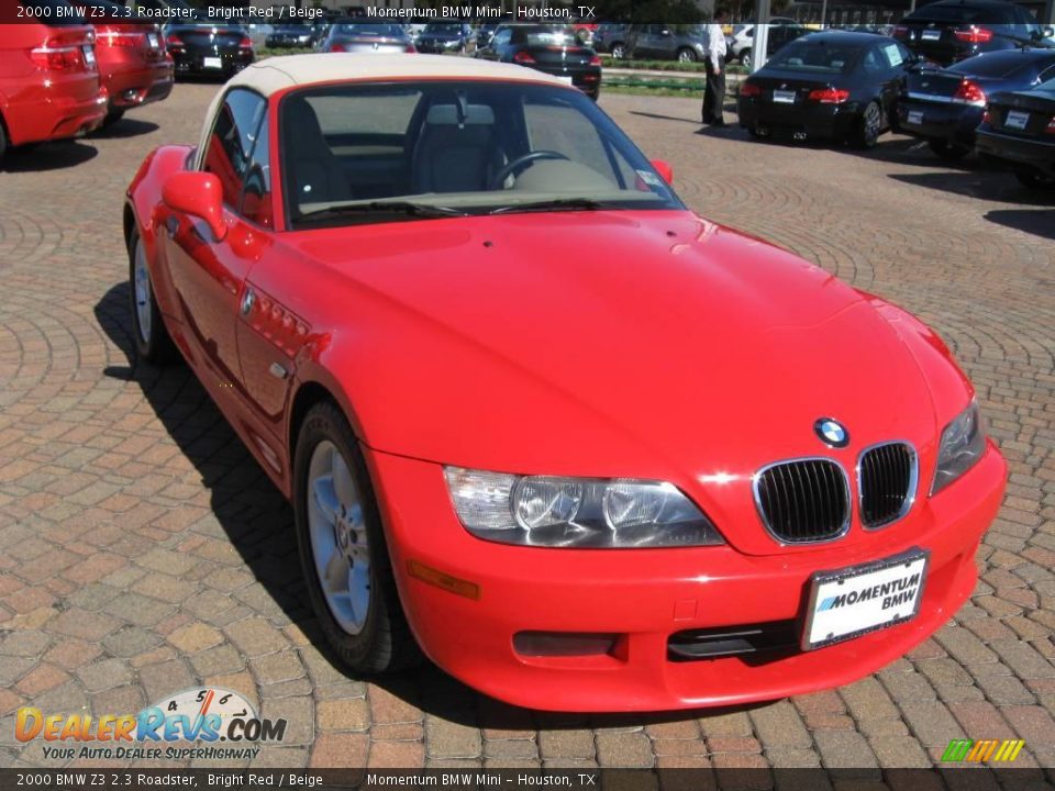 2000 BMW Z3 2.3 Roadster Bright Red / Beige Photo #8