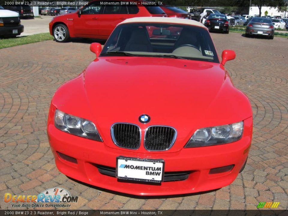2000 BMW Z3 2.3 Roadster Bright Red / Beige Photo #9