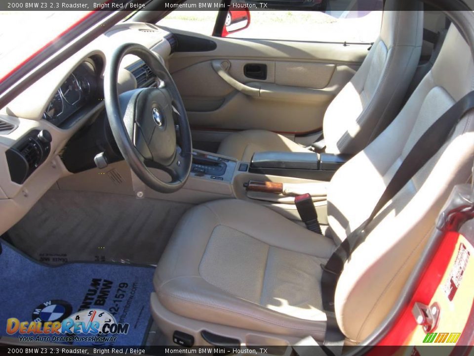 2000 BMW Z3 2.3 Roadster Bright Red / Beige Photo #12