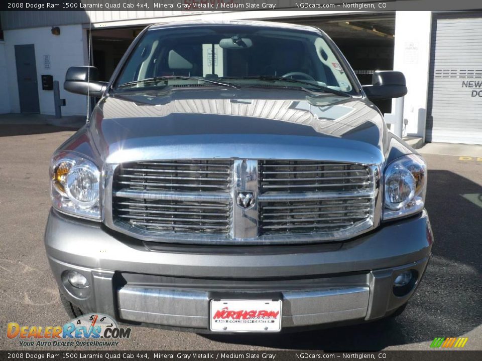 2008 Dodge Ram 1500 Laramie Quad Cab 4x4 Mineral Gray Metallic / Medium Slate Gray Photo #2
